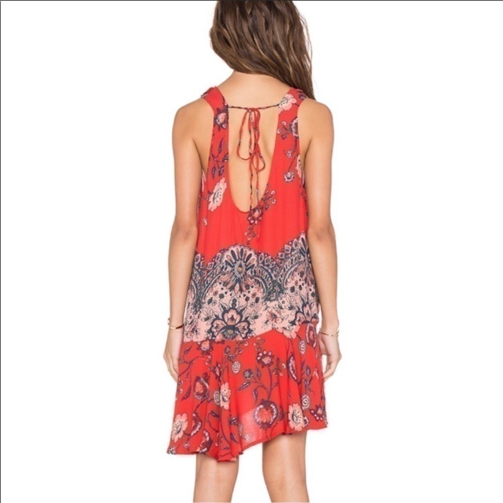 Free People Dobby Dot Voile Dress in Vintage Red in Size XS - Picture 5 of 11